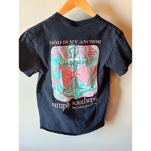 SIMPLY Southern "God Is My Anchor" Graphic Tee Size Small